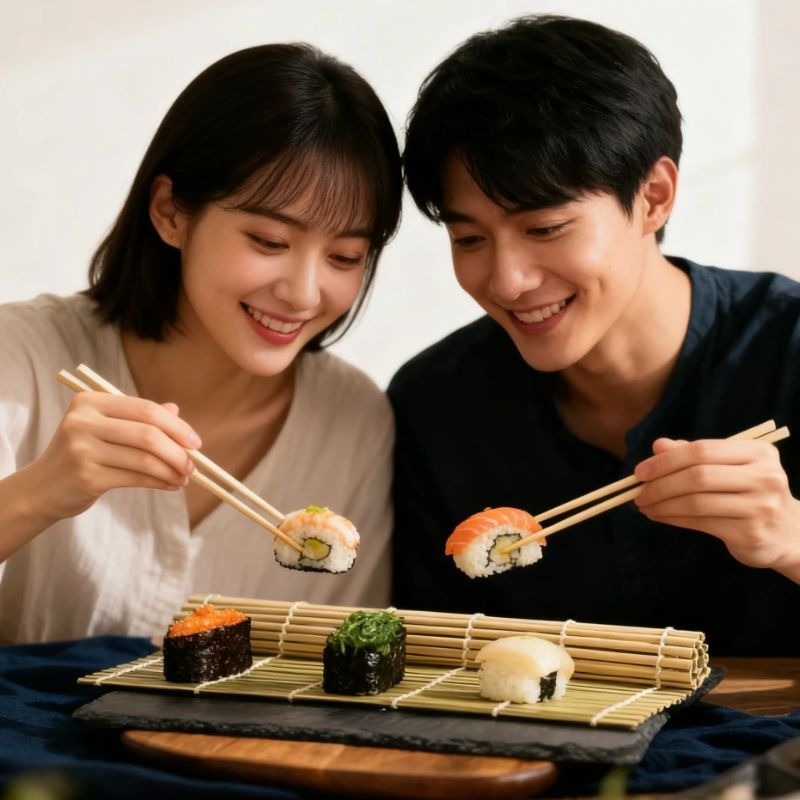 Sushi Making Kit - الخيزران الطبيعي السوشي حصيرة مربع السوشي