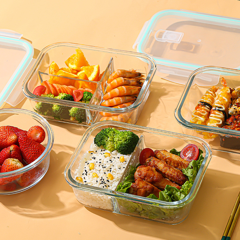 Bento Box - علبة زجاجية لحفظ الطعام طازجًا، مصنوعة